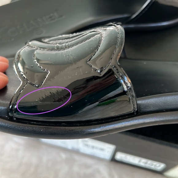 CHANEL Black Patent Leather Slides/Mules/Sandals. Forever classic style- Size 39 - Picture 10 of 10
